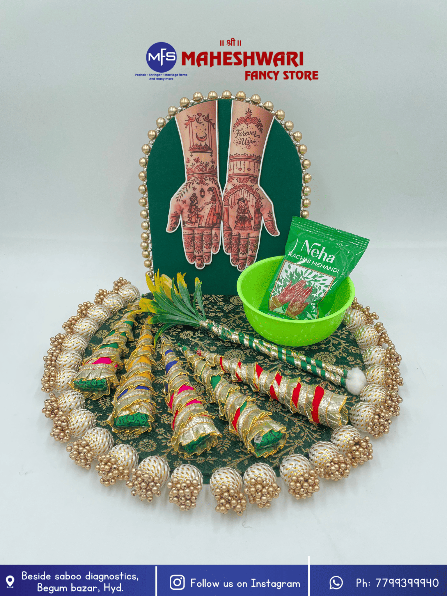 Decorative Mehndi Platter